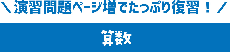 ＼演習問題ページ増でたっぷり復習！／ 算数